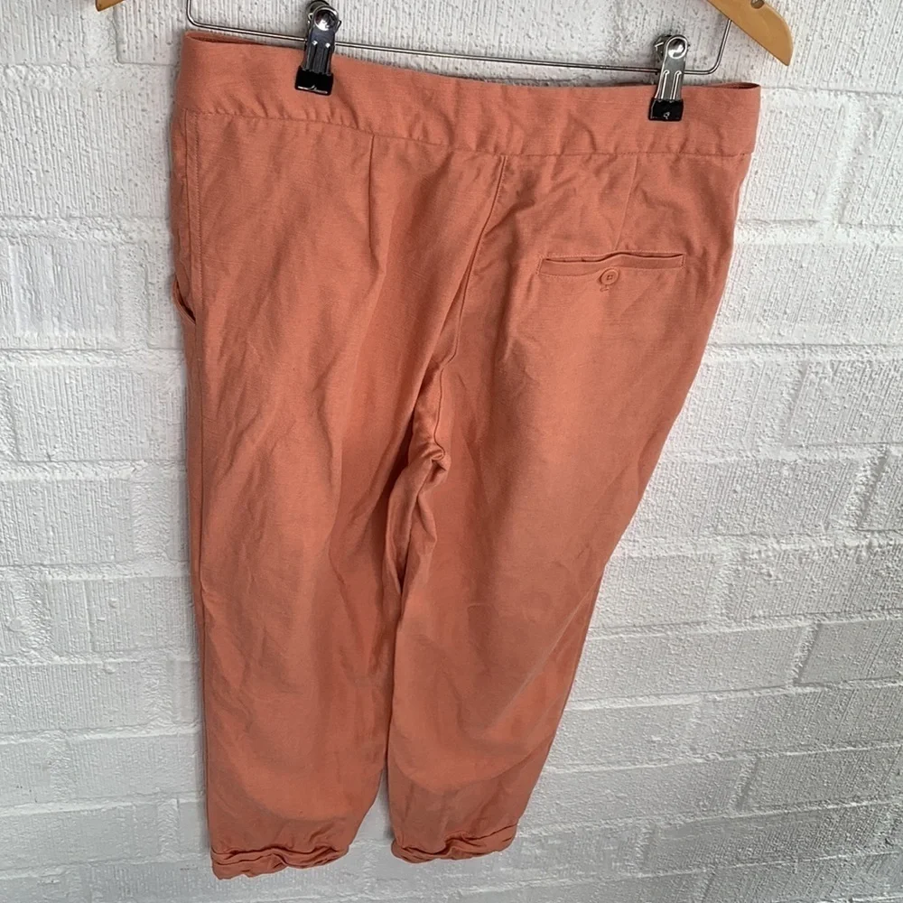 Aritizia Wilfred Linen Coral Trouser Tailored Cuffed Hi-Rise Pants sz 0